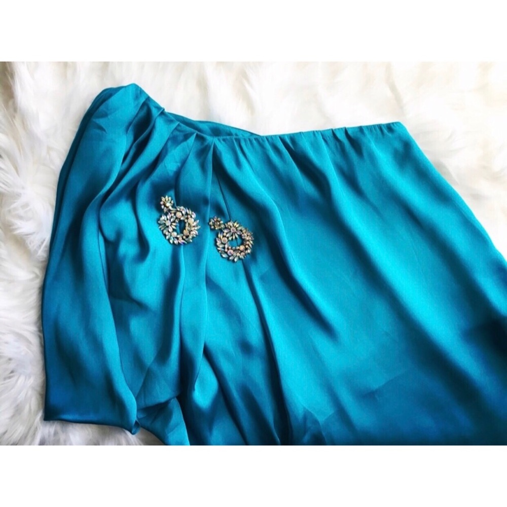 Nwt...Cache Asymmetrical Blue Dress